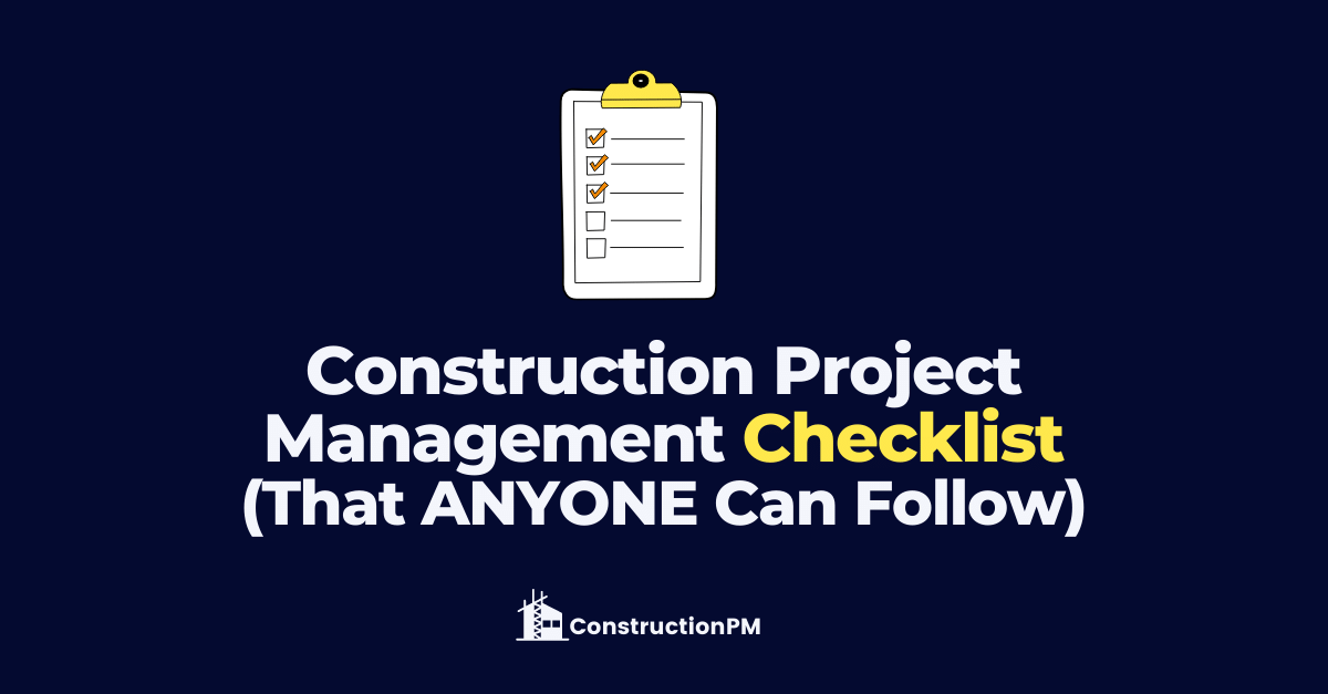 construction project management checklist