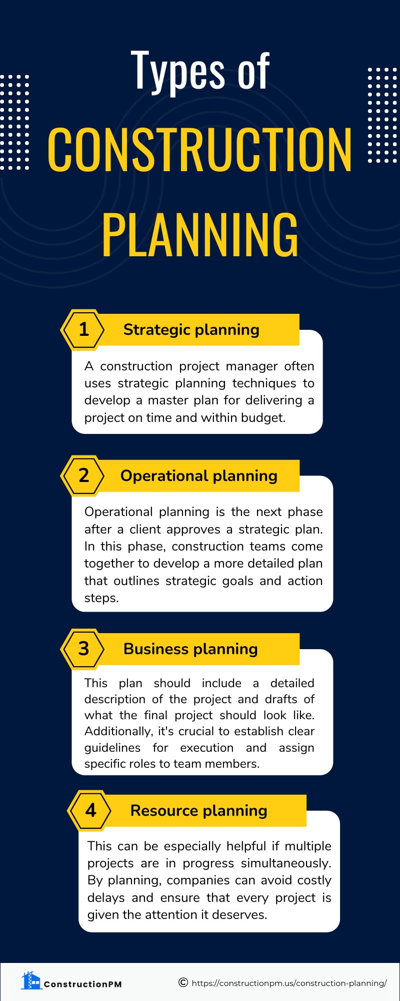 Types of construction Planning