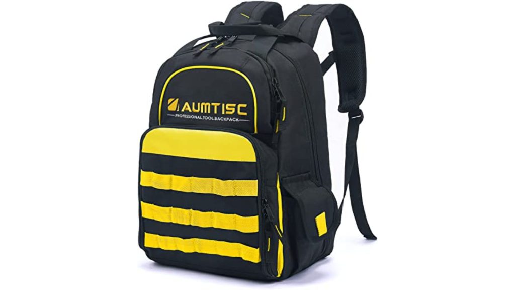  AUMTISC Jobsite Tools Bag for Industrial & Construction Work – Runner-Up Best Backpack For Construction Workers Under 50$ (Highly Rated)