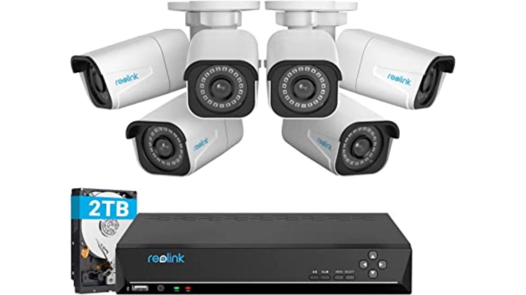 REOLINK 4K Security Camera System, 6pcs